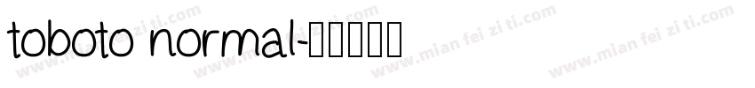 toboto normal字体转换